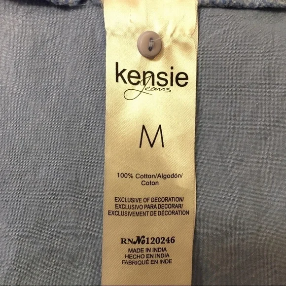 Kensie jeans button down jeweled blouse. - Picture 7 of 7